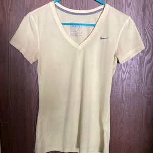 XS dri fit Nike light yellow top